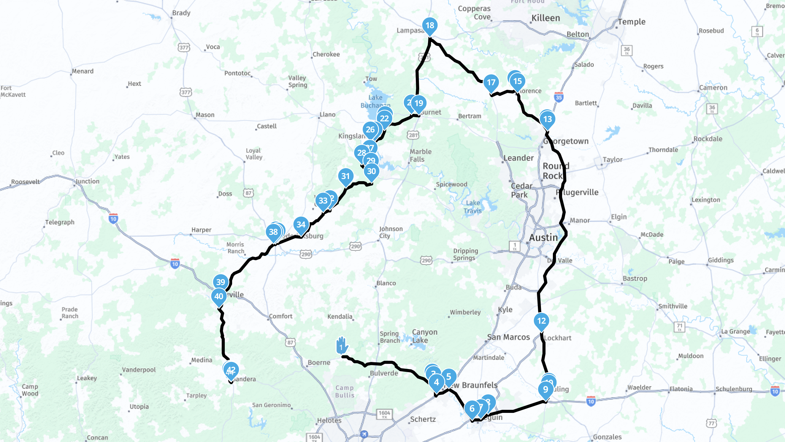 The 2022 Order of the Dilly Challenge Ride route