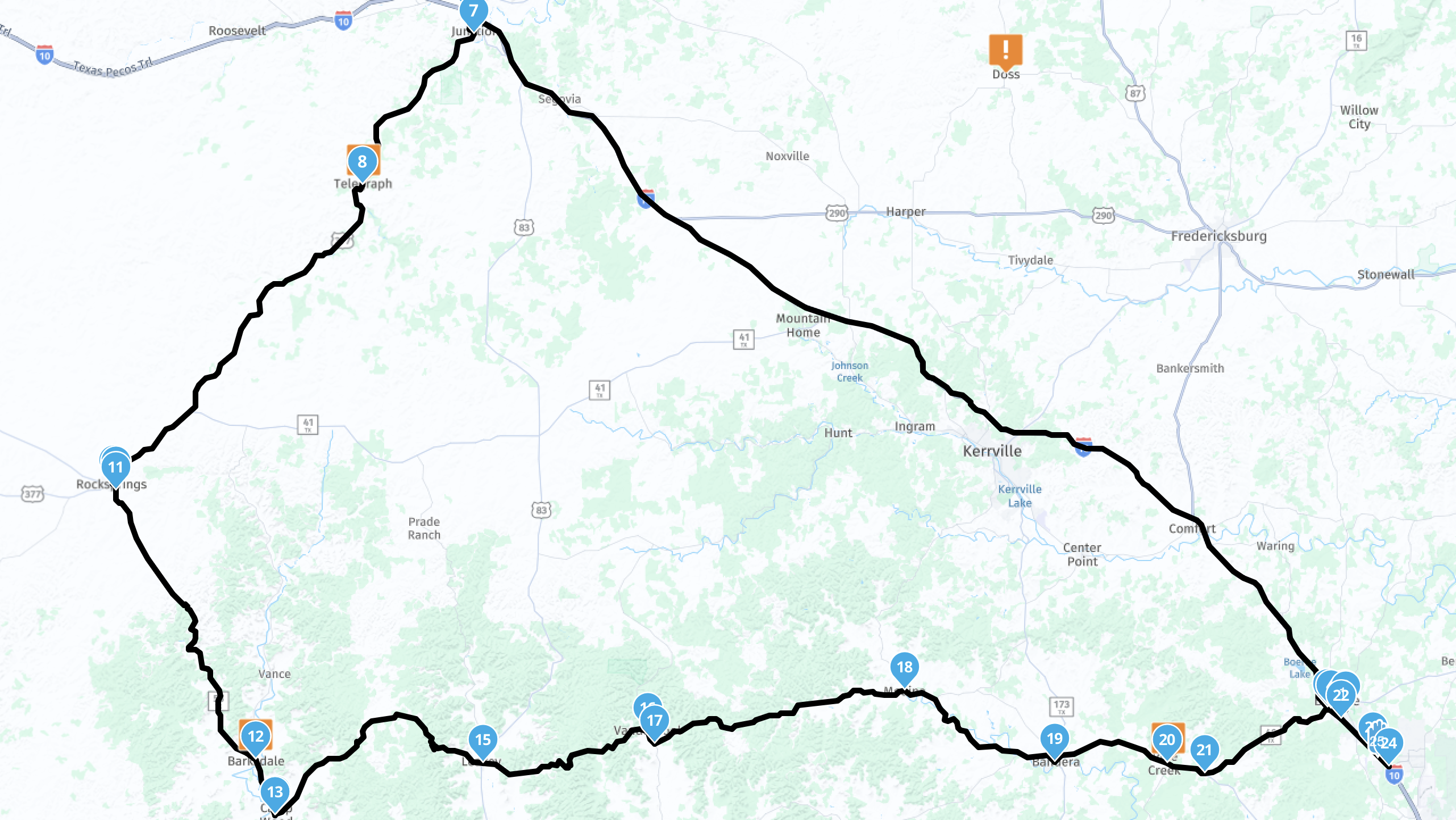 The second two Texas Post Offices route