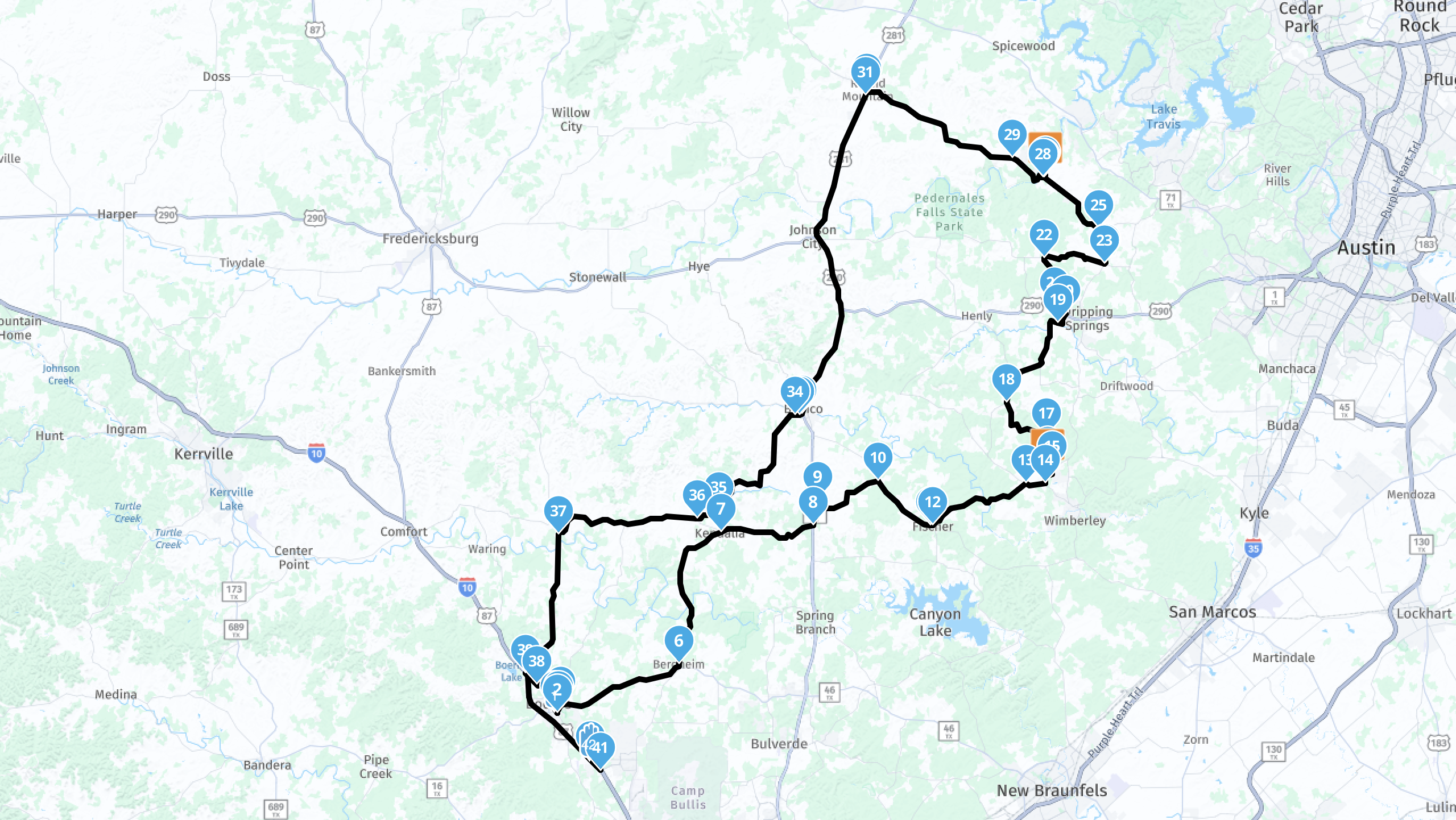 Texas Natural Wonders Challenge Ride Day 1: Jacob's Well and Hamilton Pool