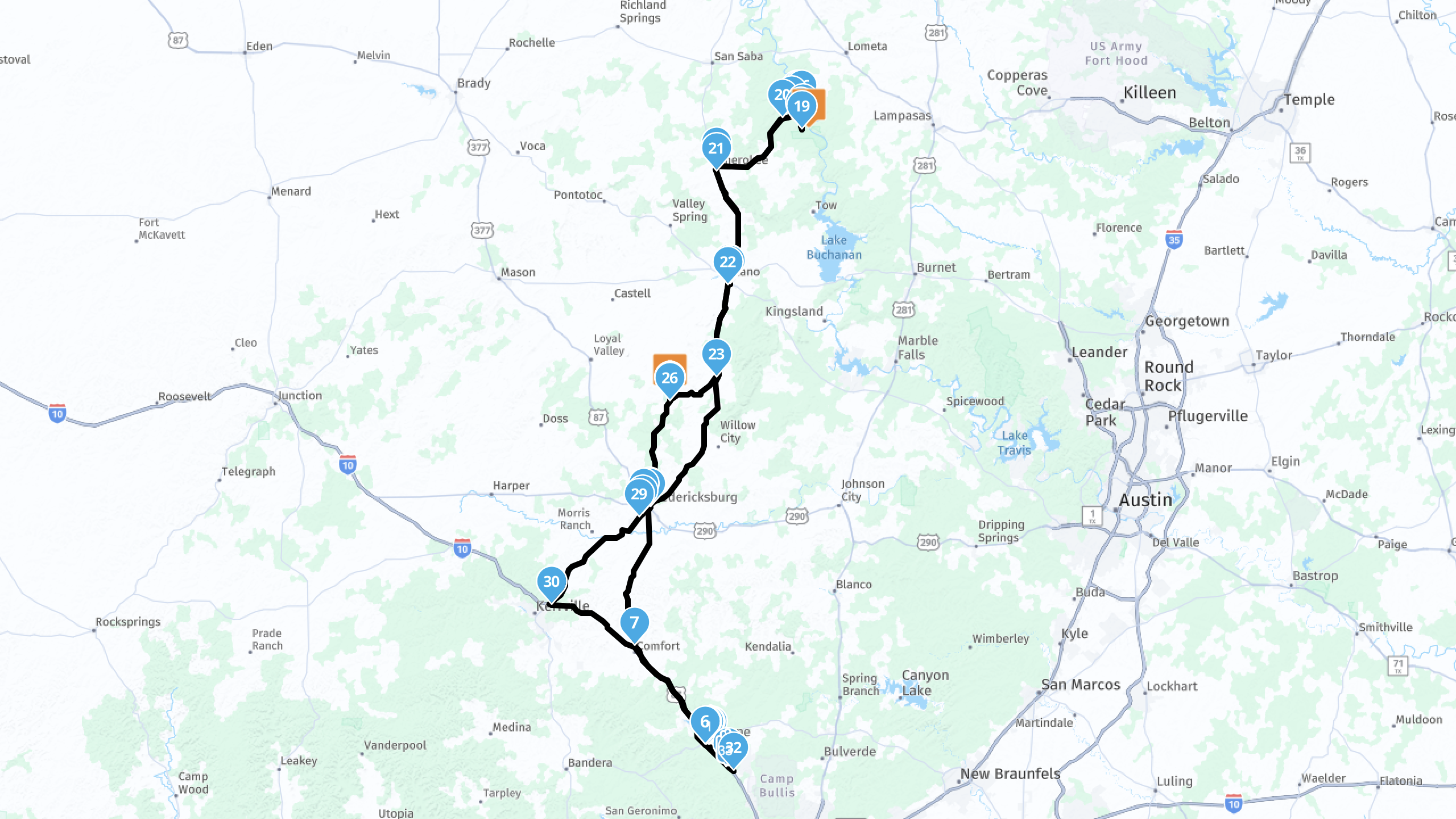 Texas Natural Wonders Challenge Ride Day 2: Gorman Falls and Enchanted Rock